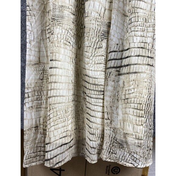 Asher By Fab'rik Women's Sz M Alligator Pattern Layered Long Sleeve Maxi Dress - Picture 9 of 16